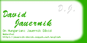 david jauernik business card