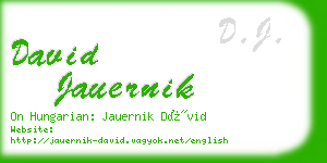 david jauernik business card